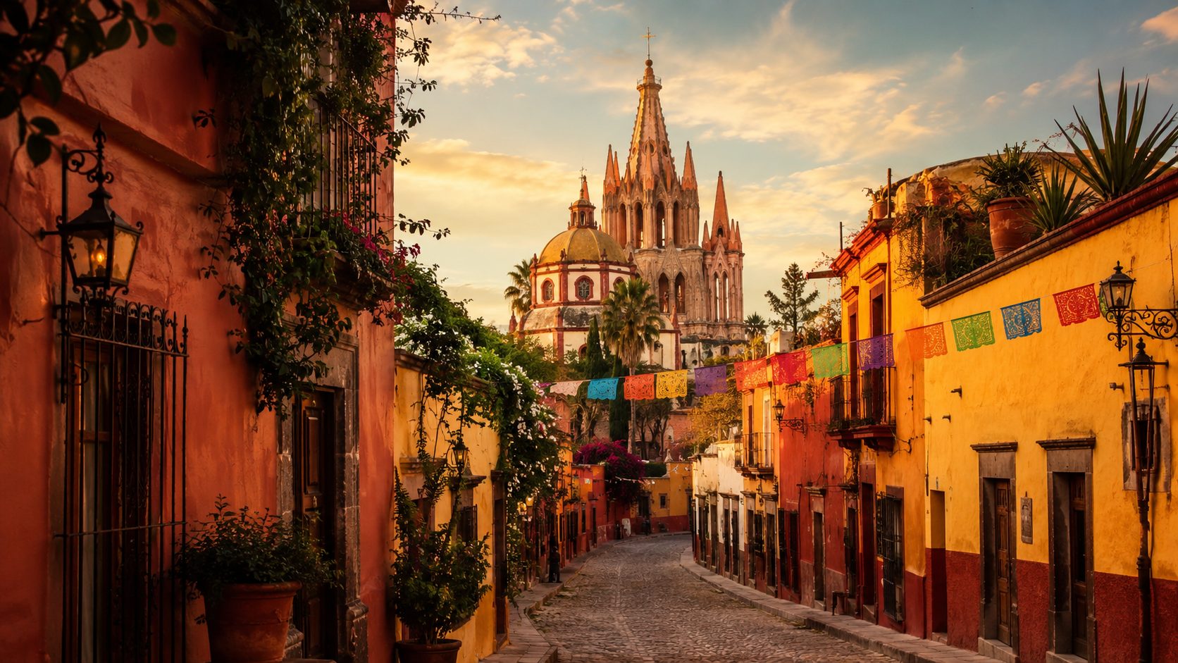 Mexico — architecture and colorful streets
